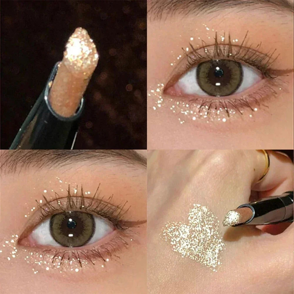 Pearlescent Eyeshadow Stick Pencil Glitter Eyeshadow Makeup Waterproof Shimmer Silkworm Liner Pen Cosmetics Beauty Makeup Tool
