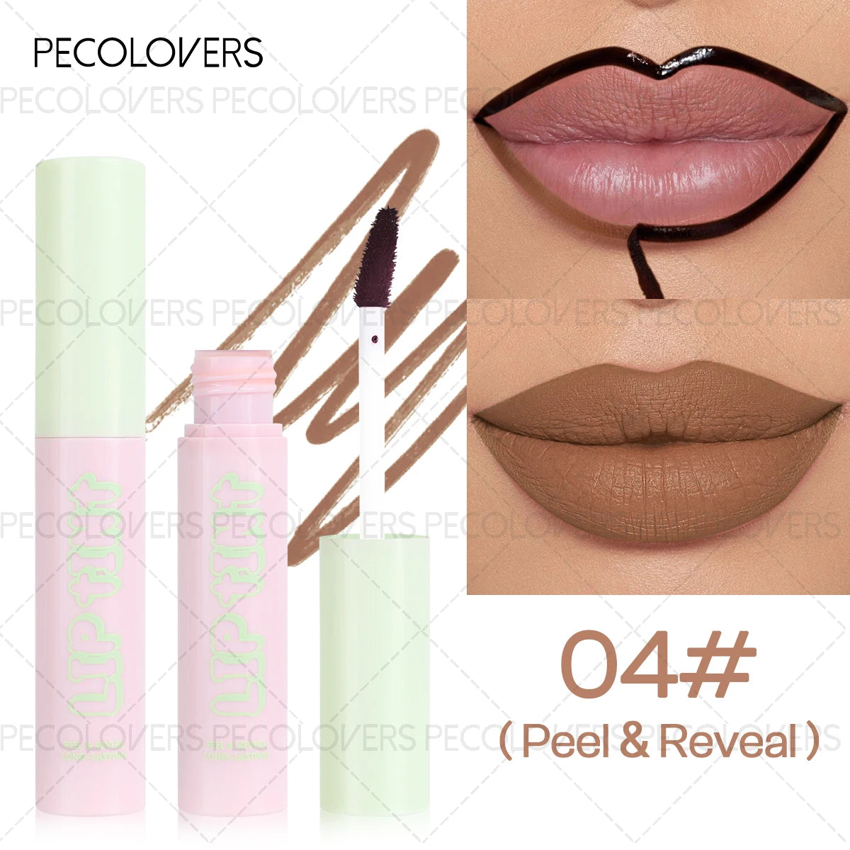 Waterproof Long Lasting Lip Gloss Matte Outline Contour Tattoo Tear Pull LipLiner Peel Off Liquid Lipstick Cosmetic