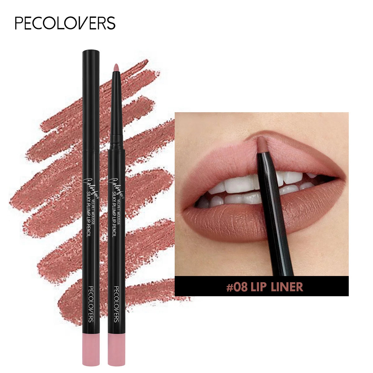 Waterproof Matte Lipliner – Long-Lasting Red Lip Pencil