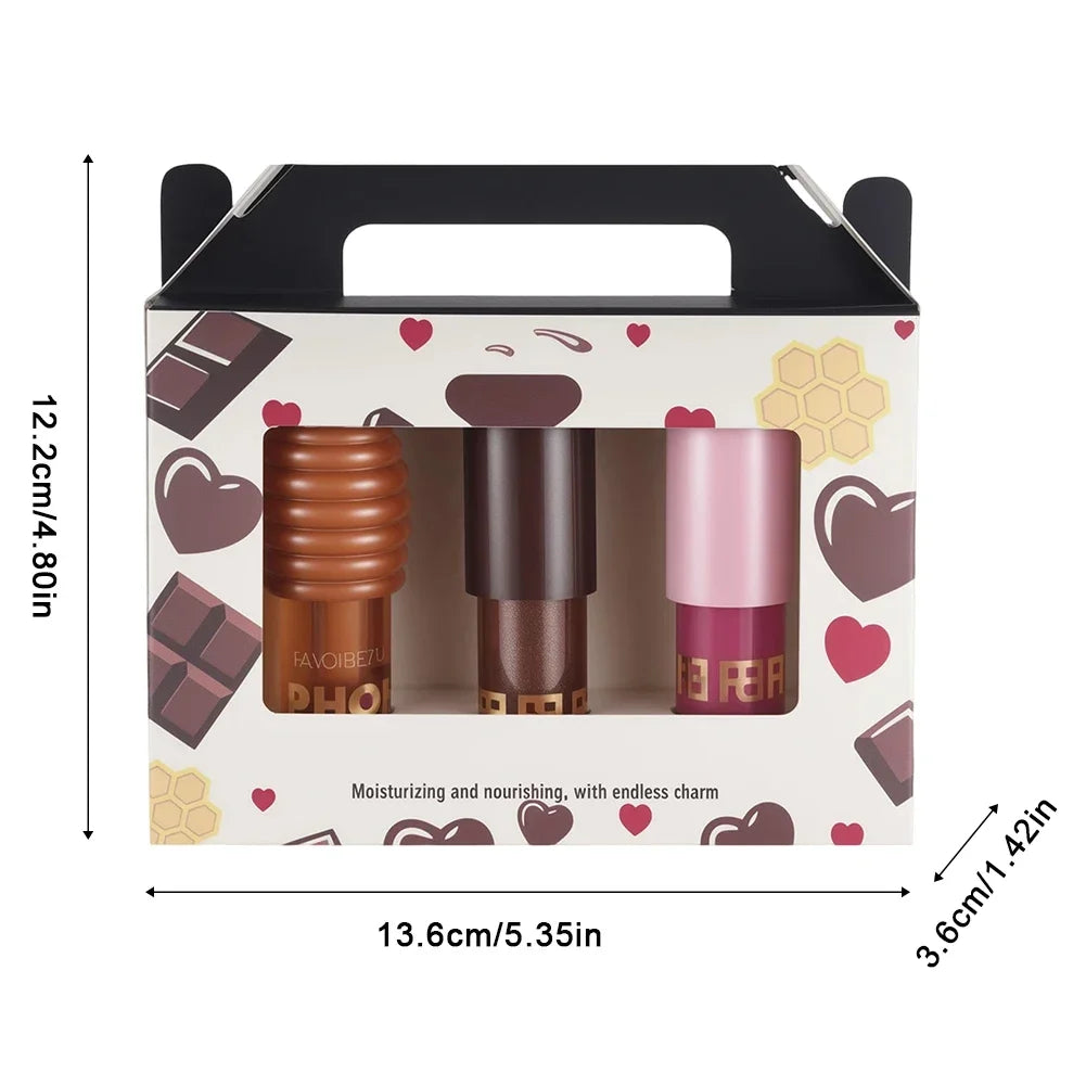 3Pcs Honey Infused Hydrating Lip Oil Nourishing for Dry Lips,High Shine,Fresh Honey Scent,Lip Gloss,Moisturizing Lip Makeup