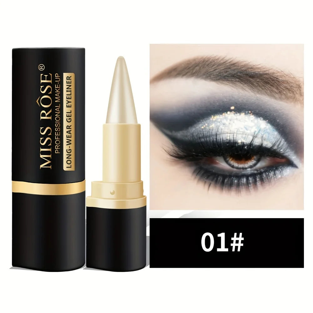 Matte Waterproof Gel Eyeliner Pencil - Quick-Dry, Smudge-Proof Formula for Daily and Special Occasion Makeup
