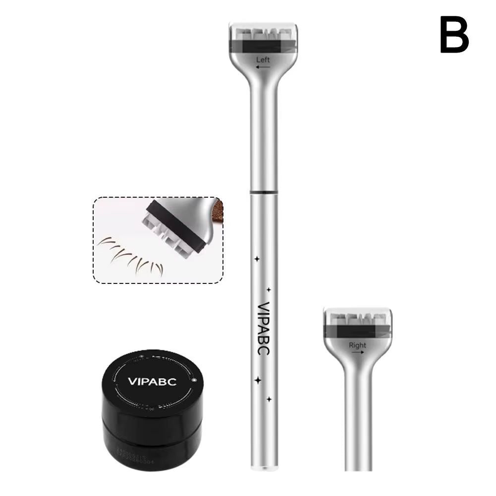 Dezone 3-in-1 Waterproof Lower Eyelash Stamp Pen - Natural-Looking Korean Makeup Cosmetics