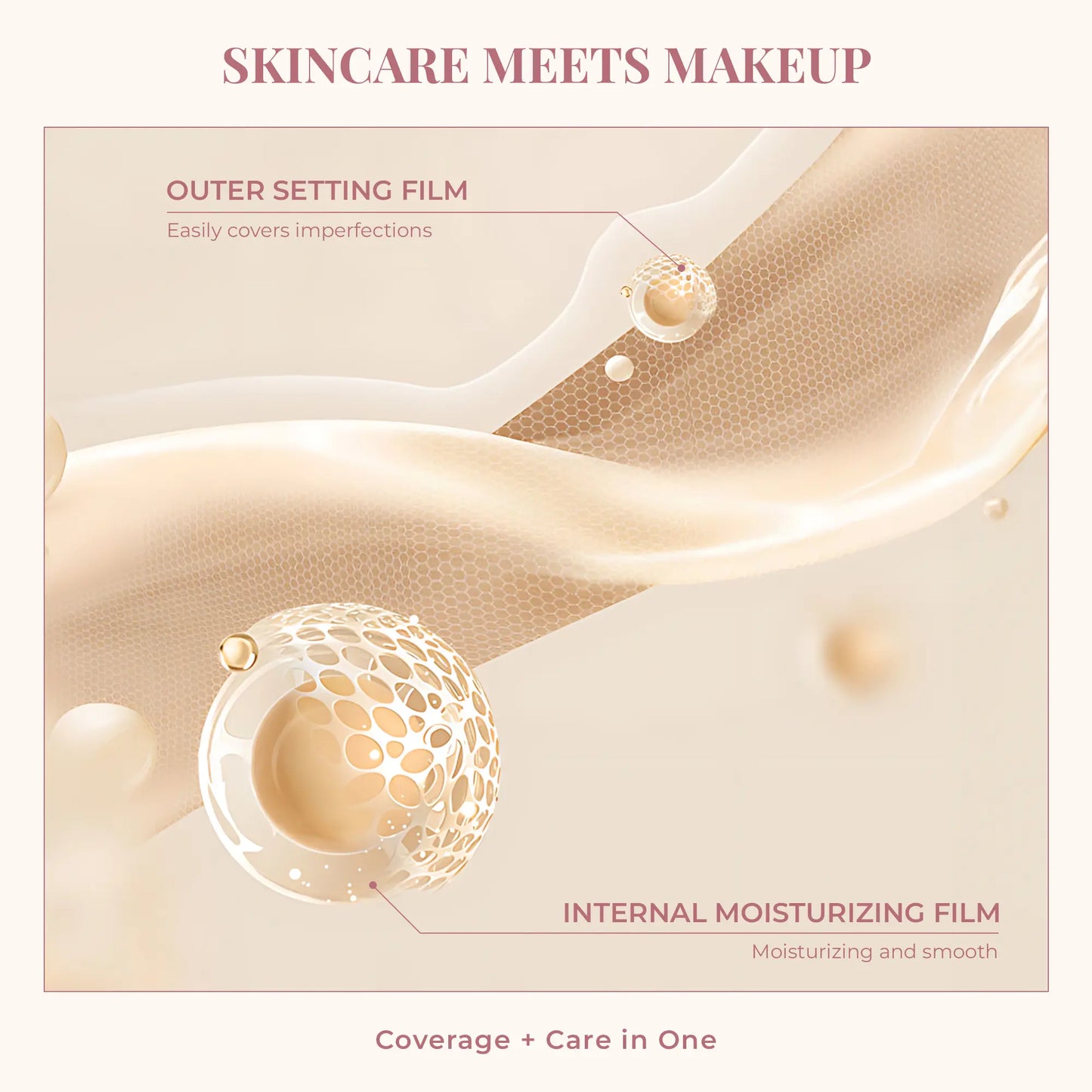 Phofay Two-in-One Color-Changing Foundation Stick - Natural Color, Lightweight Texture, Matte Finish, Ideal for Daily Use and Valentine's Day Gift