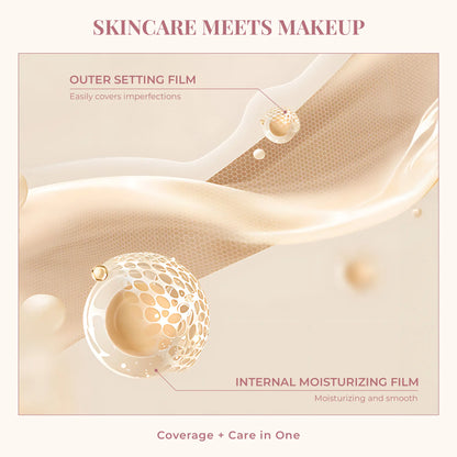 Phofay Two-in-One Color-Changing Foundation Stick - Natural Color, Lightweight Texture, Matte Finish, Ideal for Daily Use and Valentine's Day Gift