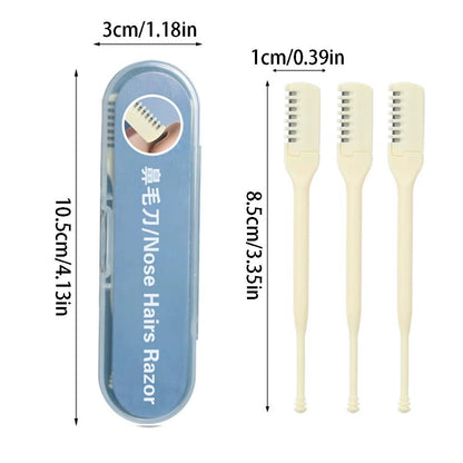 High-End 360-Degree Rotating Nose Hair Trimmer - Compact Handheld Nasal Clippers (1/2/3 Pieces)