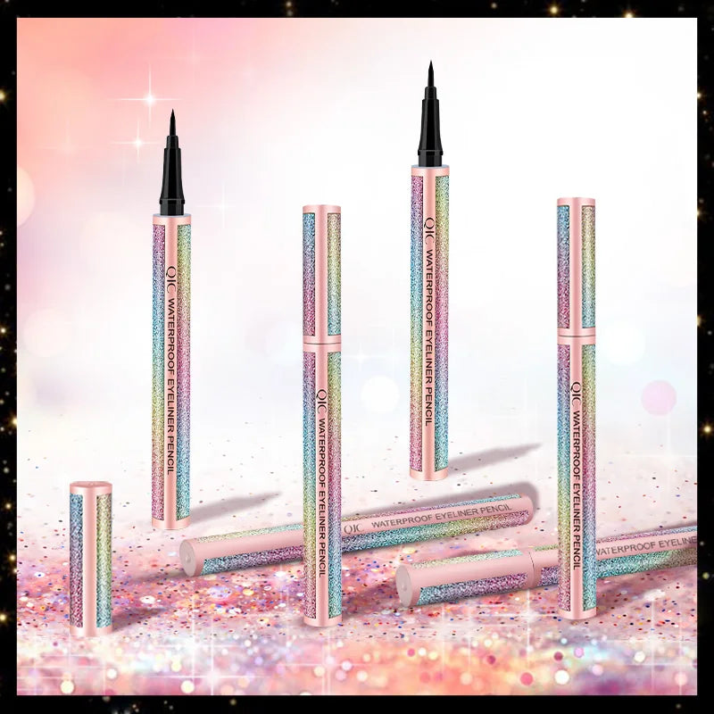 Starry Sky Waterproof Black Liquid Eyeliner Pen - Quick Drying Eye Makeup for Women