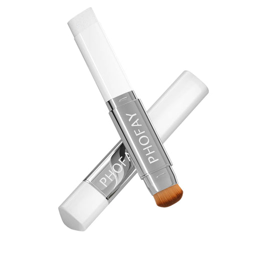 Phofay Two-in-One Color-Changing Foundation Stick - Natural Color, Lightweight Texture, Matte Finish, Ideal for Daily Use and Valentine's Day Gift