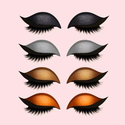 Reusable Eyelid and Eyelash Stickers - Natural Eye Fake Lashes for Women's Makeup and Easy Application Tool