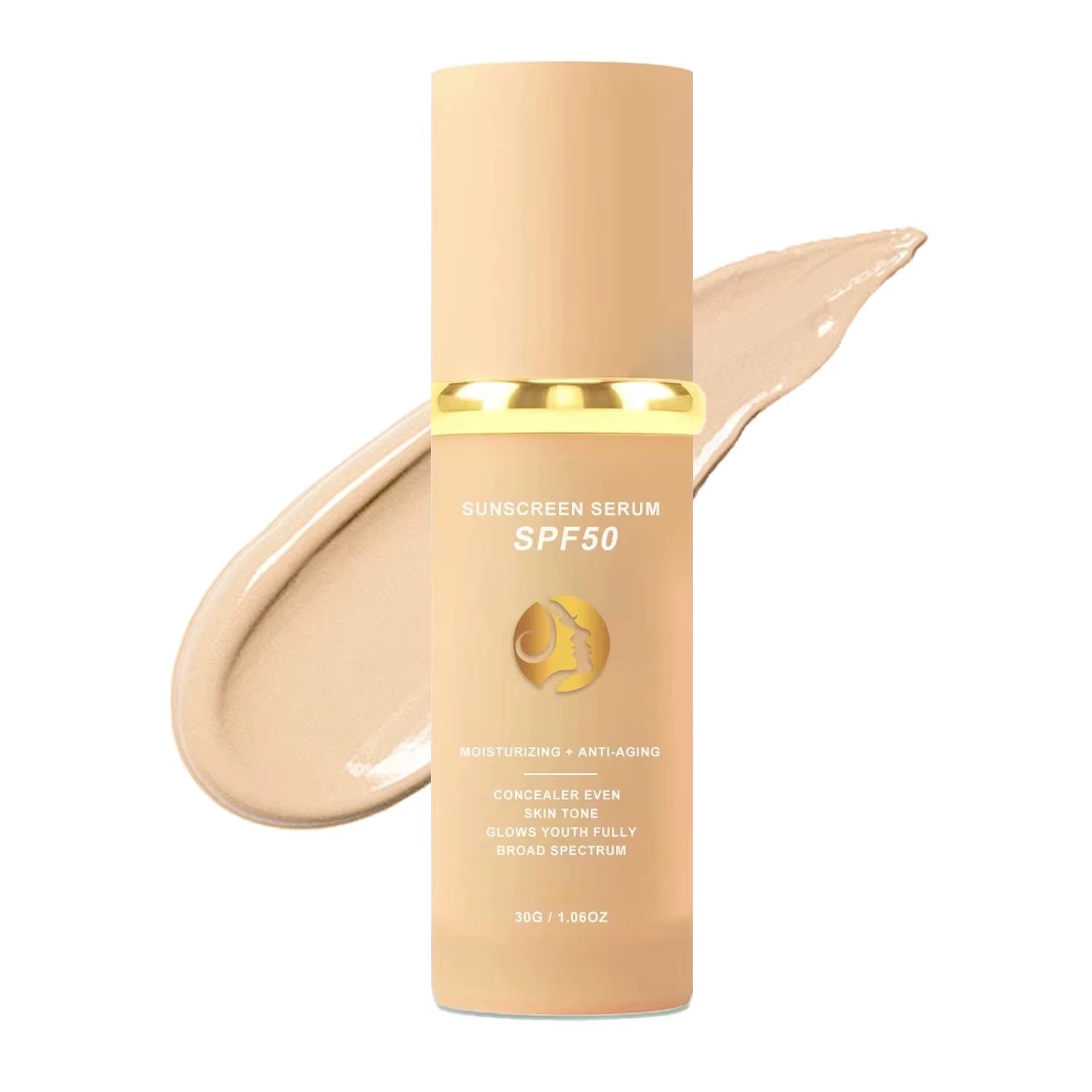 4-in-1 Foundation Liquid Makeup with SPF 50 - Hydrating Serum, Full Coverage Concealer, and Light Spectrum Sunscreen