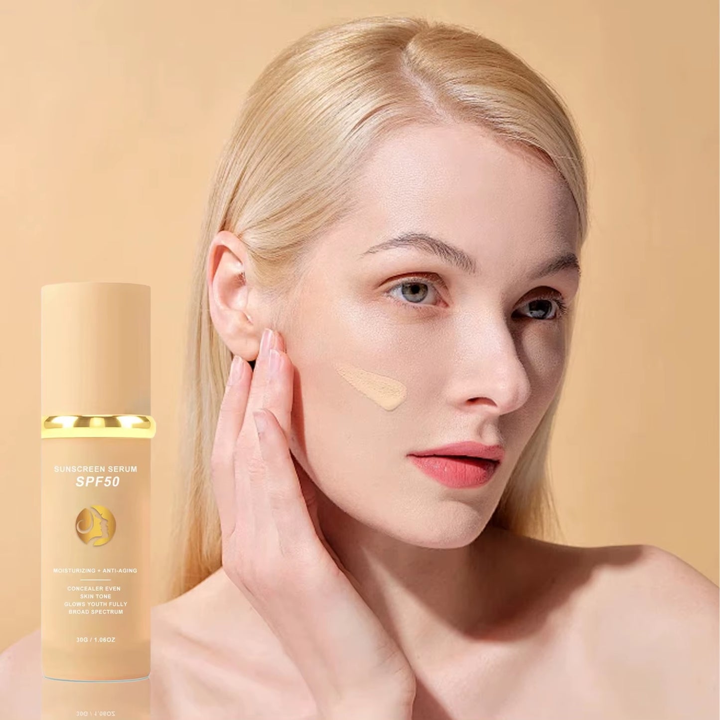 4-in-1 Foundation Liquid Makeup with SPF 50 - Hydrating Serum, Full Coverage Concealer, and Light Spectrum Sunscreen