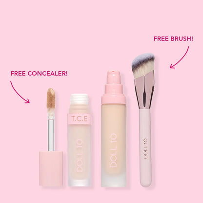 Comprehensive Complexion Set | TCE Foundation, TCE Concealer, Airbrush Foundation Brush