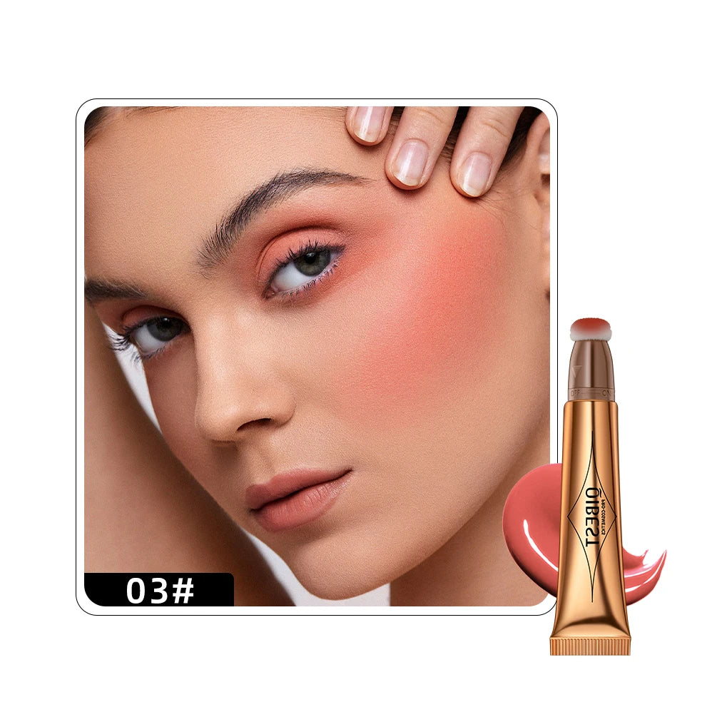 Liquid Contour with Cushion Applicator - Hydrating Cream Blush and Highlighter for a Natural Radiance