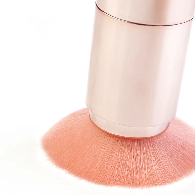 5-in-1 Portable Retractable Makeup Brush Set for Foundation, Eyebrow, Lip, Eyeshadow, and Loose Powder