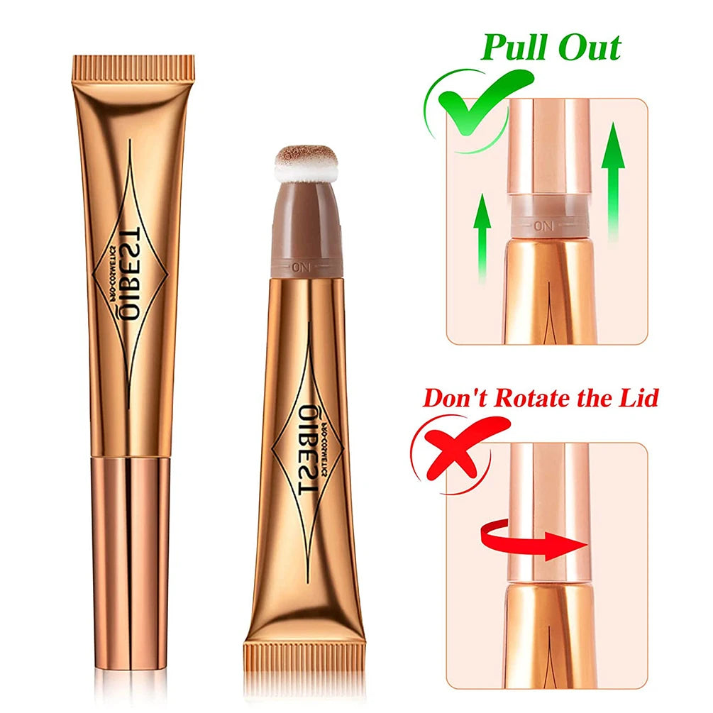 Liquid Contour with Cushion Applicator - Hydrating Cream Blush and Highlighter for a Natural Radiance