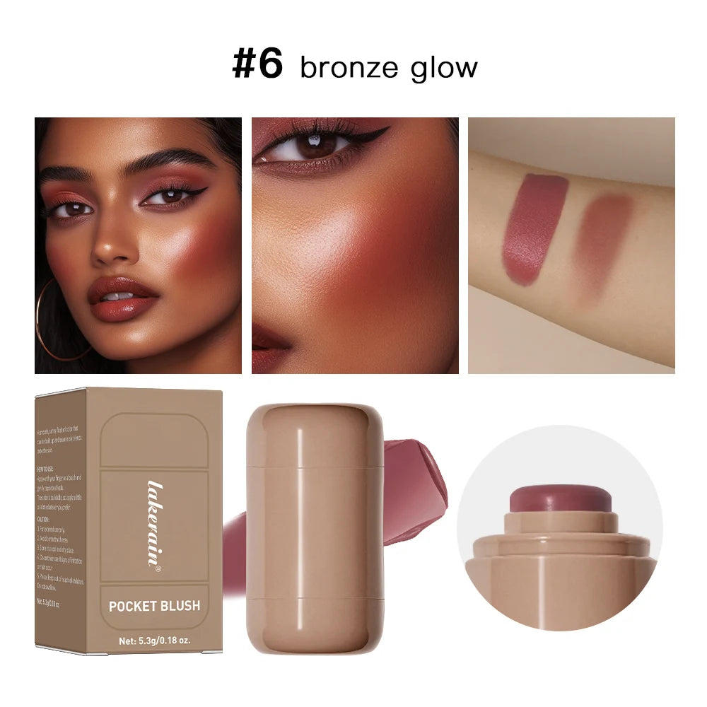 3-in-1 Blush Stick: Long-Lasting Moisturizing Cheek Color and Lip Gloss