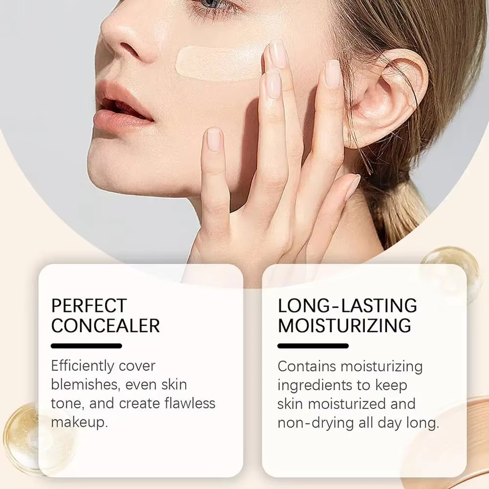 4-in-1 Foundation Liquid Makeup with SPF 50 - Hydrating Serum, Full Coverage Concealer, and Light Spectrum Sunscreen