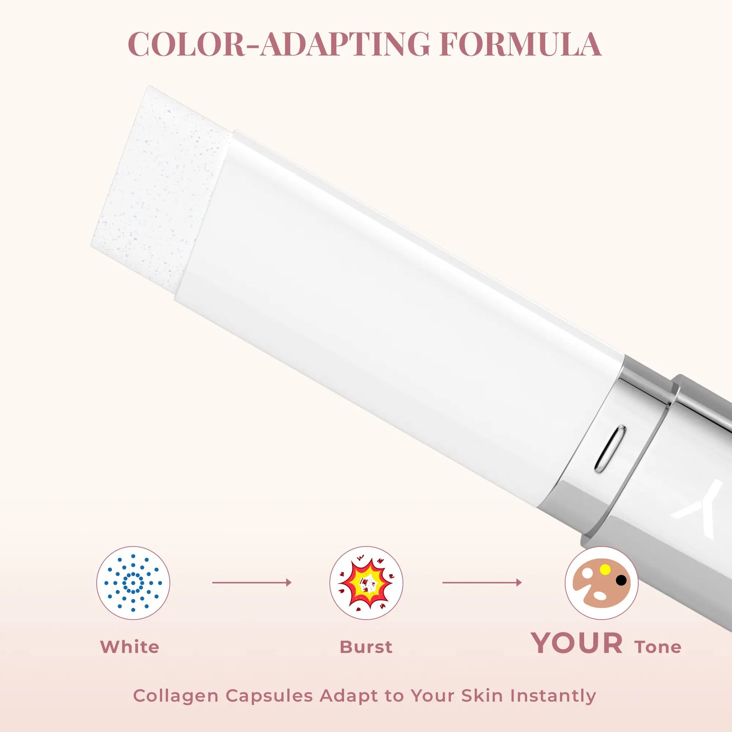 Phofay Two-in-One Color-Changing Foundation Stick - Natural Color, Lightweight Texture, Matte Finish, Ideal for Daily Use and Valentine's Day Gift