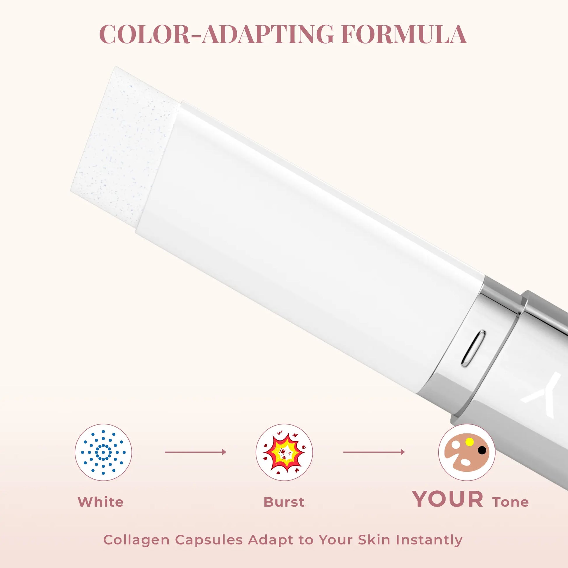 Phofay Two-in-One Color-Changing Foundation Stick - Natural Color, Lightweight Texture, Matte Finish, Ideal for Daily Use and Valentine's Day Gift