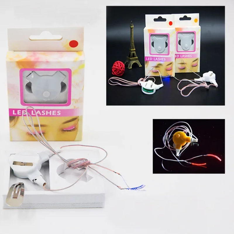 Luminous LED Eyelashes for Party Makeup and Halloween Celebrations