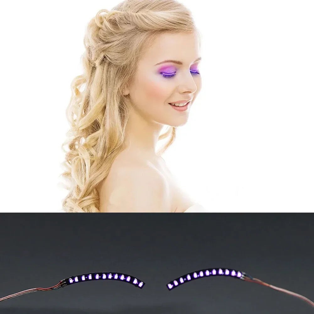 Luminous LED Eyelashes for Party Makeup and Halloween Celebrations