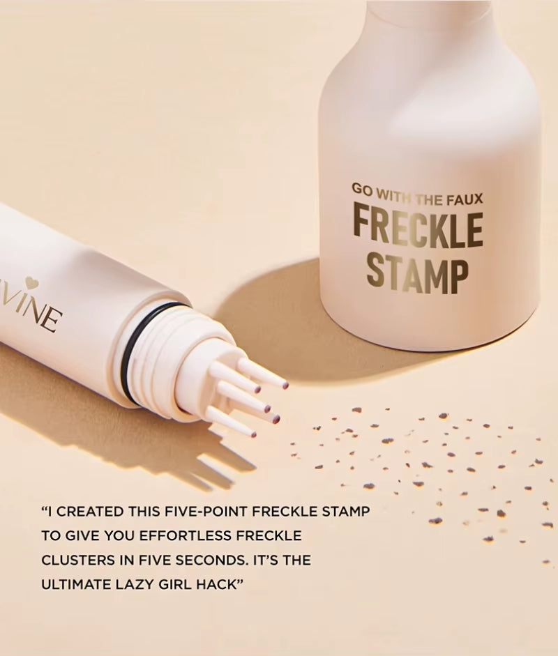 4-in-1 Natural Freckle Stamp Pen - Fast-Drying, Waterproof, Light Coverage Temporary Freckles for Cosmetic Makeup