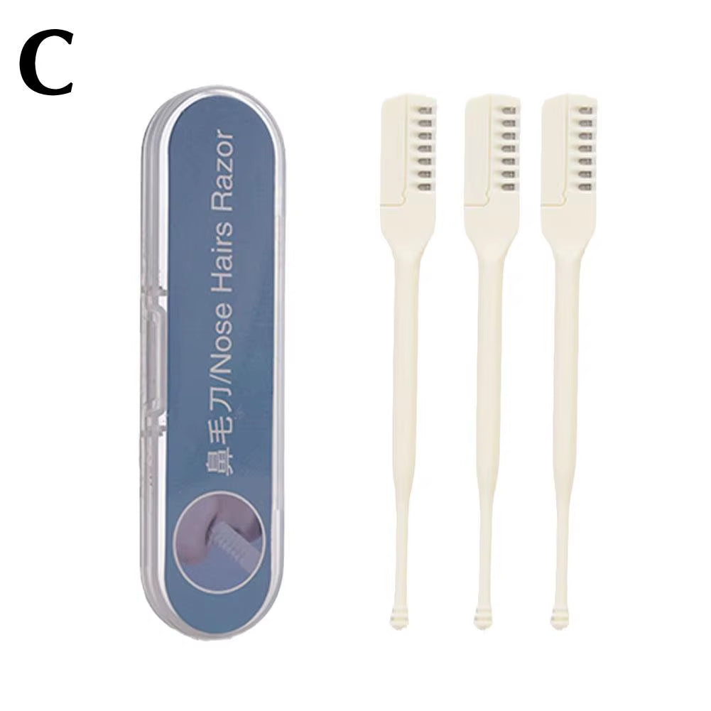 High-End 360-Degree Rotating Nose Hair Trimmer - Compact Handheld Nasal Clippers (1/2/3 Pieces)