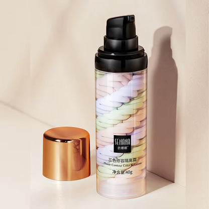 Three-Color Press Release Cream Concealer - Isolating Makeup Facial Base Brightening Cream
