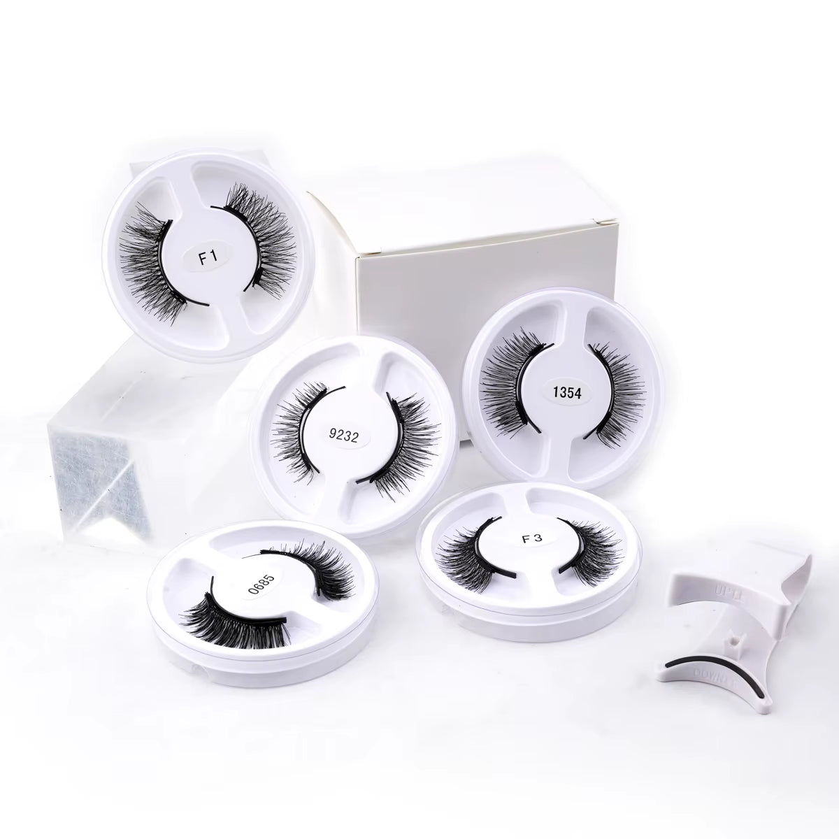 Professional Magnetic False Eyelashes Kit - 5 Pairs of Reusable Mink Lashes with Tweezers and Extension Tool