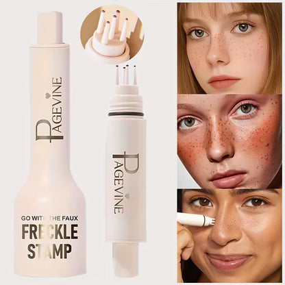 4-in-1 Natural Freckle Stamp Pen - Fast-Drying, Waterproof, Light Coverage Temporary Freckles for Cosmetic Makeup