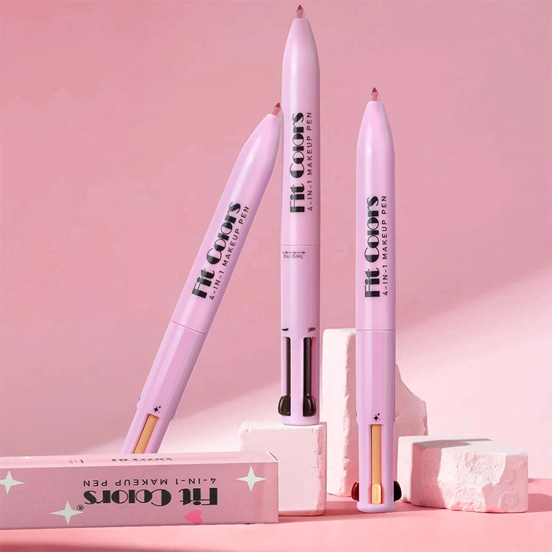 4-in-1 Multifunctional Makeup Pen: Lip Liner, Highlighter, Eyebrow Pencil