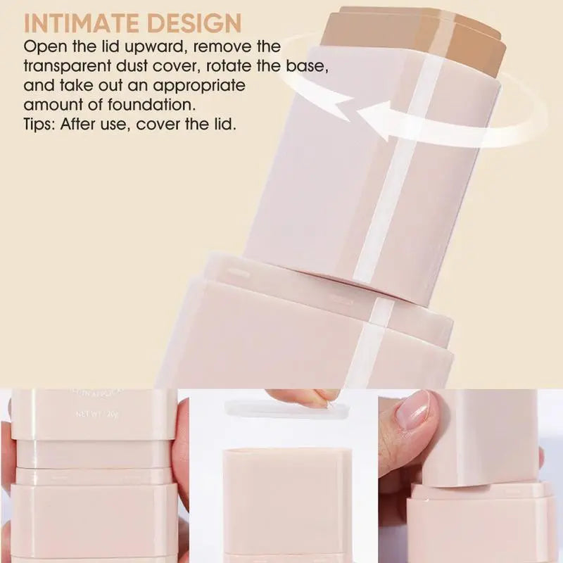 O'CHEAL Dual-Ended Concealer and Foundation Stick - 50ml Moisturizing Lightweight 2-in-1 Makeup Hydrator for an Enhanced Cosmetics Routine