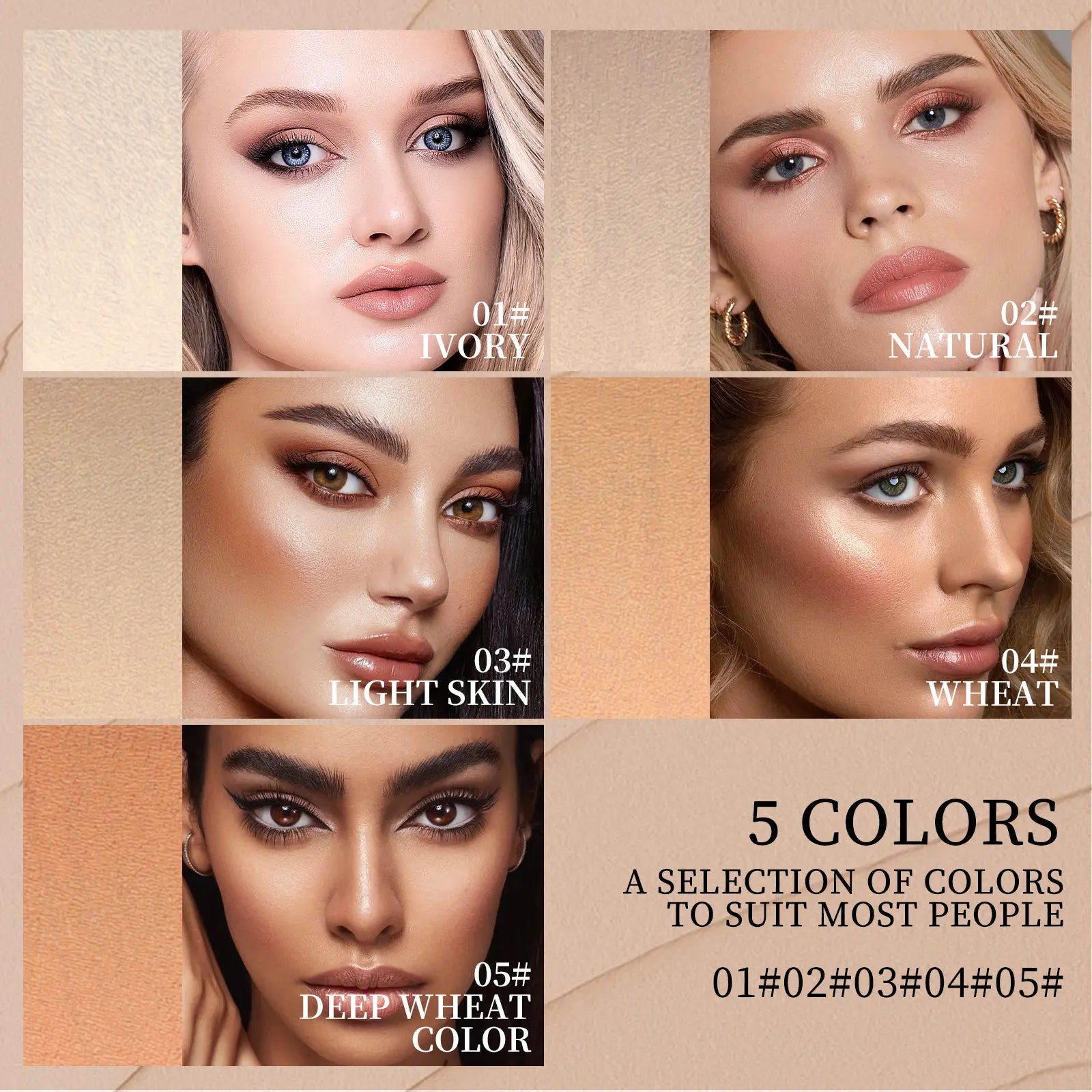 2-in-1 Concealer Stick with Brush - Waterproof Flawless Coverage Hydrating Long-Wearing Foundation for Women and Girls - Lightweight Matte Finish