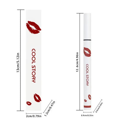 Matte Liquid Lip Liner Pencil - Long-Lasting, Quick-Drying, Smudge-Proof Cosmetic Tool for a Natural Lip Look