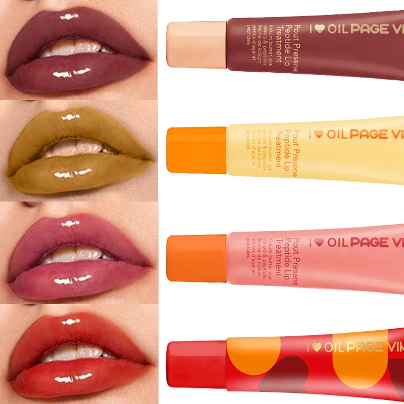 Hydrating Peptide Lip Gloss with Tinted Protection Oil - Moisturizing Lip Balm and Plumping Lip Glaze for Enhanced Makeup Finish