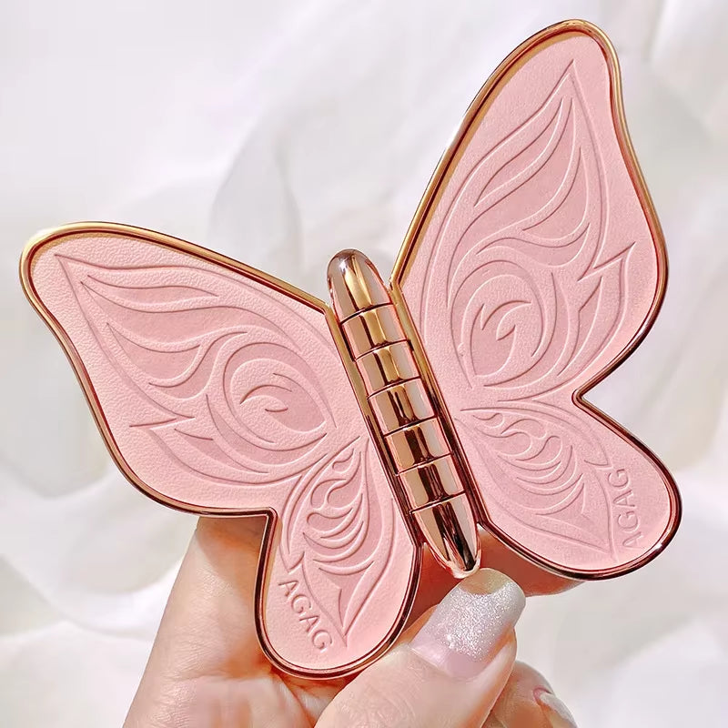 Butterfly Six-Color Eyeshadow Palette - Versatile Glitter and Matte Shades for Effortless Makeup Application in Korean Cosmetics