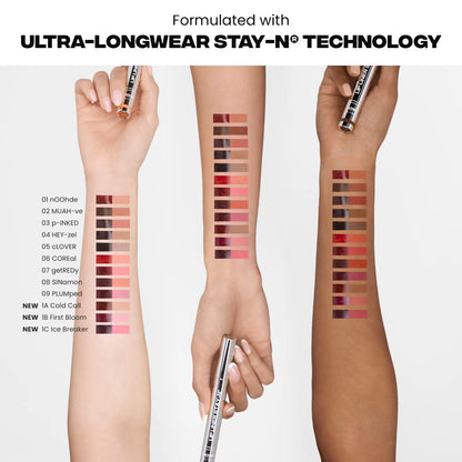 Lip Liner Stay-N - Peel-Off Lip Stain with Hyaluronic Acid & Vitamin E - Long-Lasting All-Day and Night Formula - 0.12 Fl Oz / 3.5 Ml