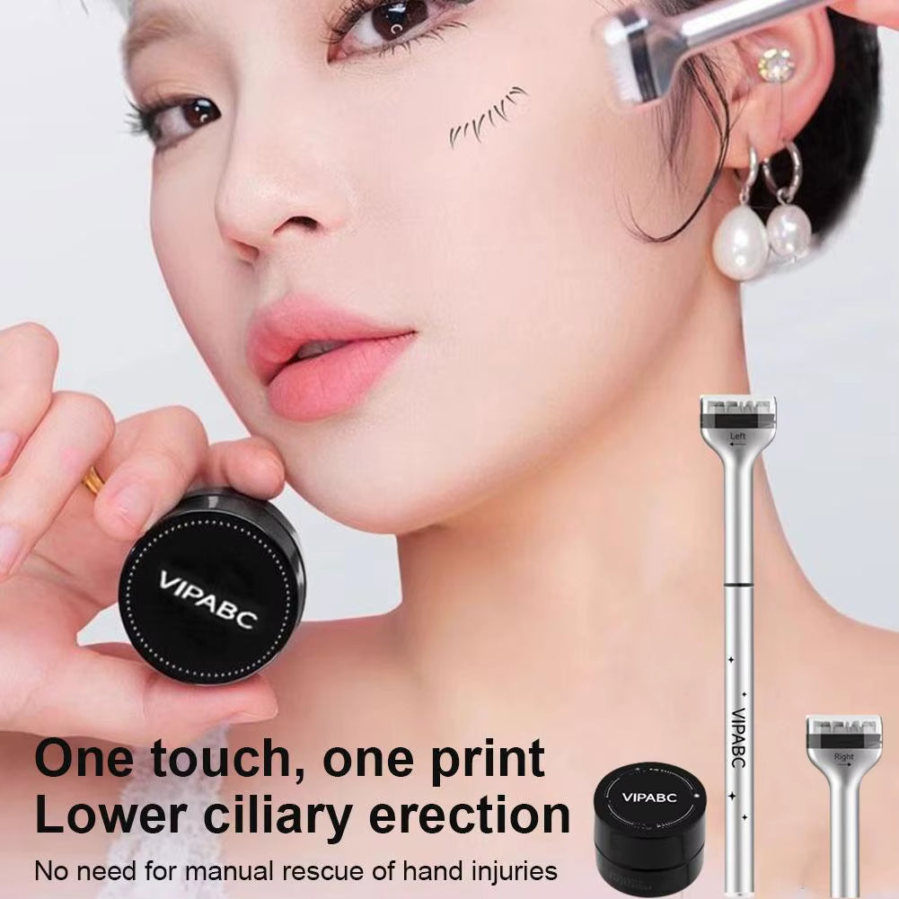 Dezone 3-in-1 Waterproof Lower Eyelash Stamp Pen - Natural-Looking Korean Makeup Cosmetics