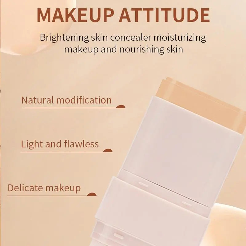 O'CHEAL Dual-Ended Concealer and Foundation Stick - 50ml Moisturizing Lightweight 2-in-1 Makeup Hydrator for an Enhanced Cosmetics Routine