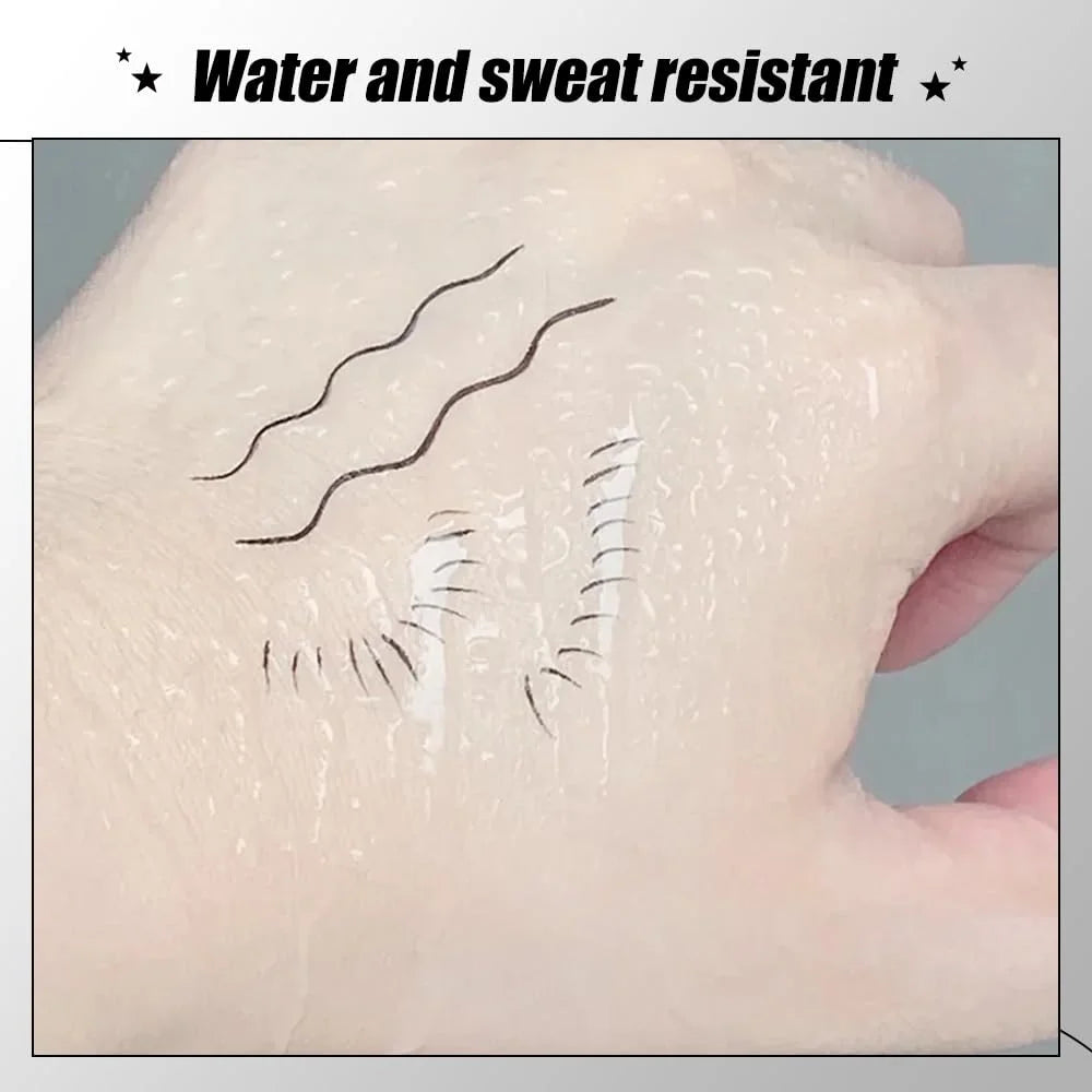 Lower Lash Stamp and 2-In-1 Waterproof Eyeliner Set with Reusable Eyelash Stamp for Makeup Application
