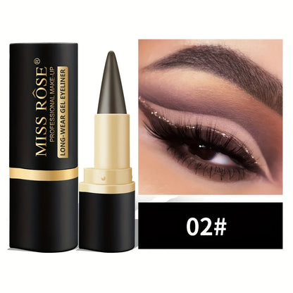 Matte Waterproof Gel Eyeliner Pencil - Quick-Dry, Smudge-Proof Formula for Daily and Special Occasion Makeup