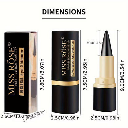 Matte Waterproof Gel Eyeliner Pencil - Quick-Dry, Smudge-Proof Formula for Daily and Special Occasion Makeup