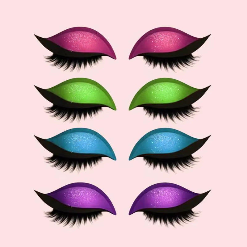Reusable Eyelid and Eyelash Stickers - Natural Eye Fake Lashes for Women's Makeup and Easy Application Tool