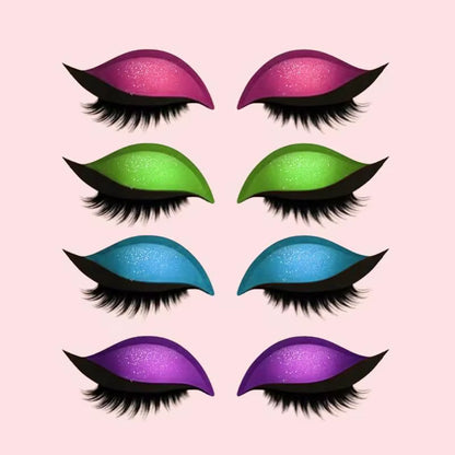 Reusable Eyelid and Eyelash Stickers - Natural Eye Fake Lashes for Women's Makeup and Easy Application Tool