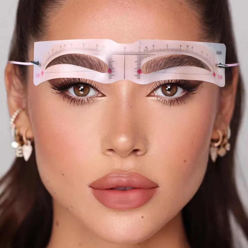 Professional Eyebrow Shaping Kit with Powder Stamp, Waterproof Pencil, and Stencils