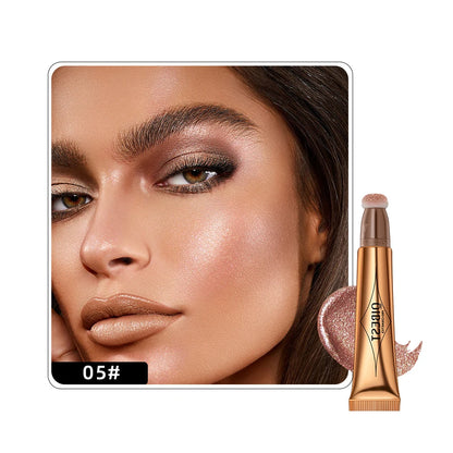 Liquid Contour with Cushion Applicator - Hydrating Cream Blush and Highlighter for a Natural Radiance