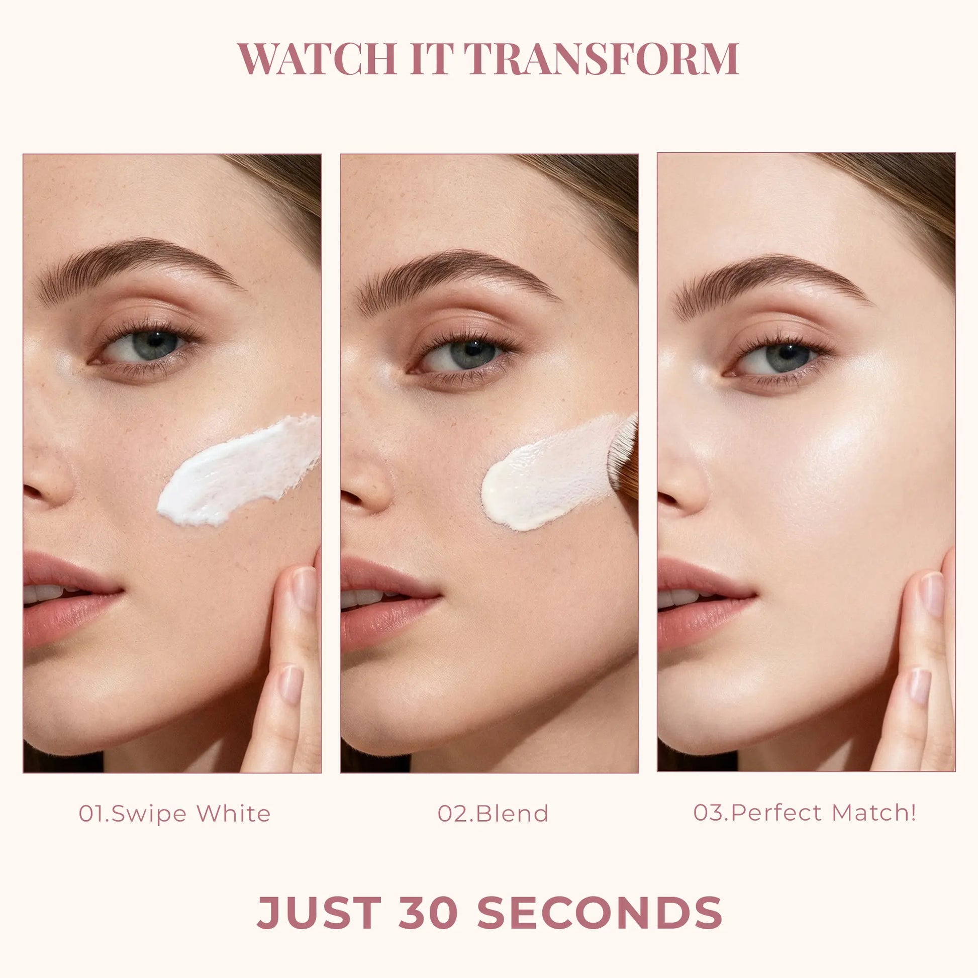 Phofay Two-in-One Color-Changing Foundation Stick - Natural Color, Lightweight Texture, Matte Finish, Ideal for Daily Use and Valentine's Day Gift