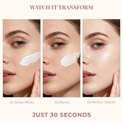 Phofay Two-in-One Color-Changing Foundation Stick - Natural Color, Lightweight Texture, Matte Finish, Ideal for Daily Use and Valentine's Day Gift