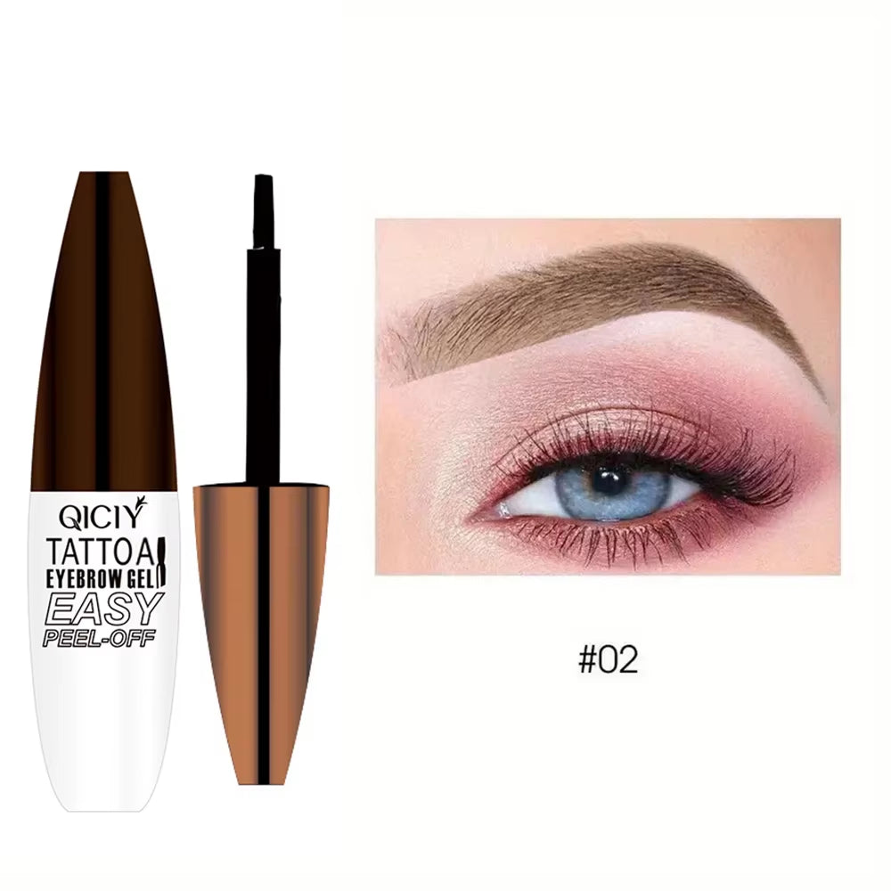 Long-Lasting Waterproof Eyebrow Gel Cream - Easy Peel-Off, Smudge-Proof, and Sweat-Resistant Formula for 3-Day Wear