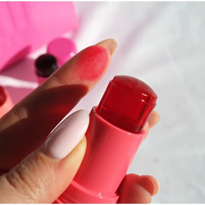 3-in-1 Milk Jelly Tint Blusher Wand - Moisturizing Long-Lasting Matte Rouge for Cheeks and Lips