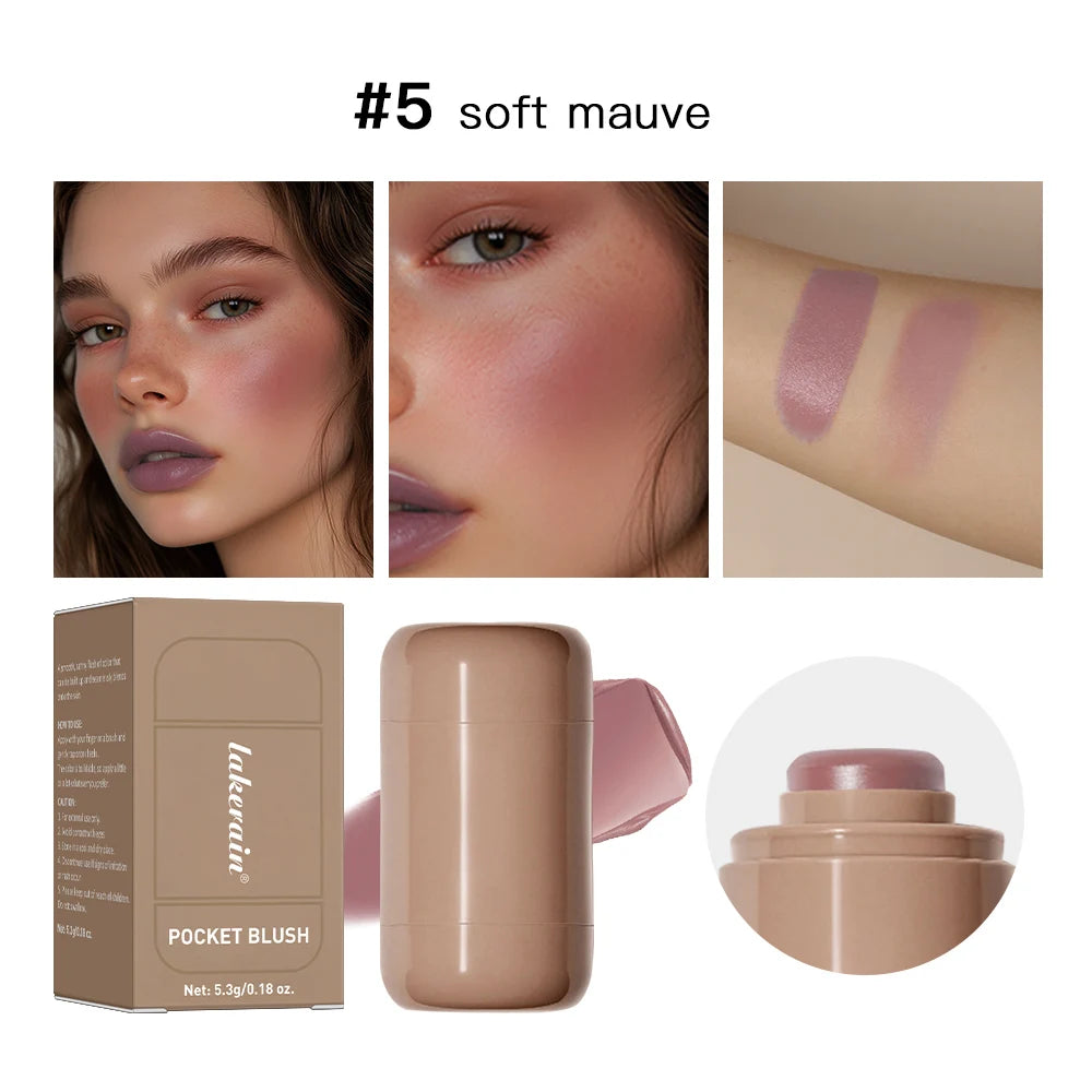 3-in-1 Blush Stick: Long-Lasting Moisturizing Cheek Color and Lip Gloss
